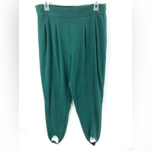 Vtg Penny Lane Pleated Stirrup Pants Small High Rise Stretch 90s 80s Comfy Retro